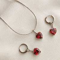 نیم ست قلب قرمز ژوپینگ