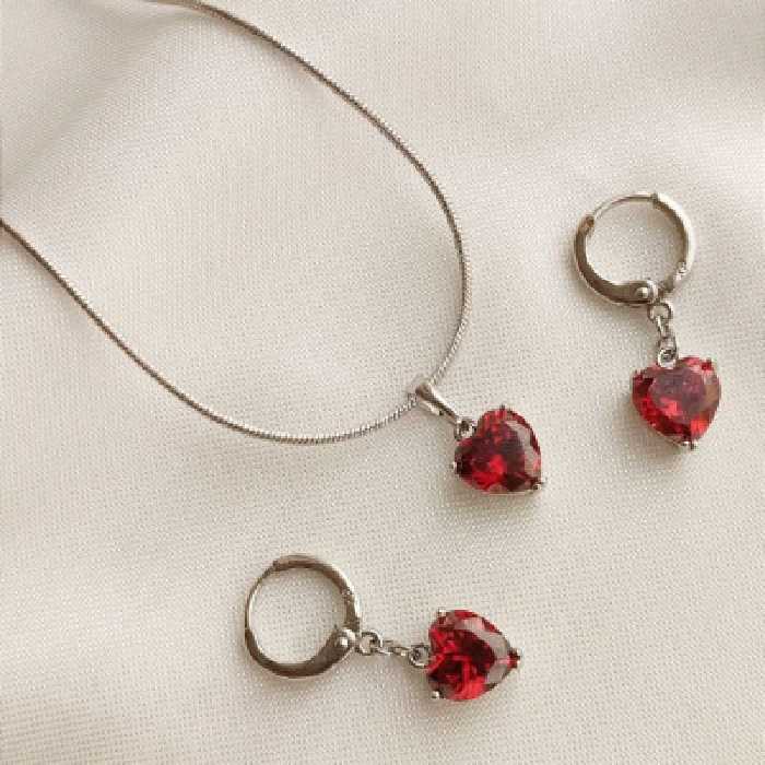 نیم ست قلب قرمز ژوپینگ