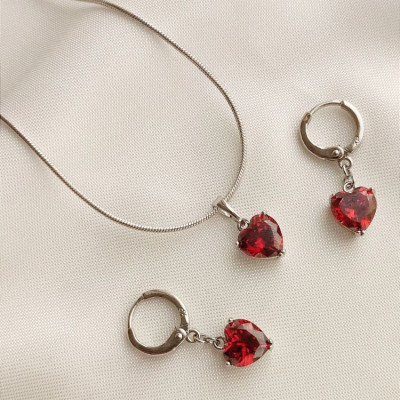 نیم ست قلب قرمز ژوپینگ