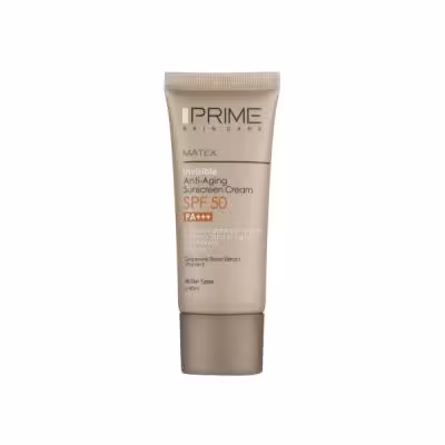 کرم ضد آفتاب و ضد چروک بی رنگ پرایم مدل Matex Colorless SPF50 مناسب انواع پوست حجم 40 میلی لیتر