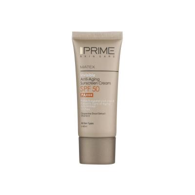 کرم ضد آفتاب و ضد چروک بی رنگ پرایم مدل Matex Colorless SPF50 مناسب انواع پوست حجم 40 میلی لیتر
