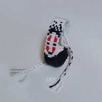  دستبند دوستی دستباف با طرح نوفیس ( بدون چهره - no face ) از انیمه شهر اشباح ( آلفا بافی )