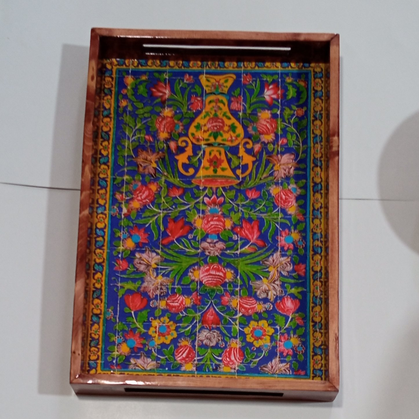 سینی چوبی طرح رنگی کف MDF