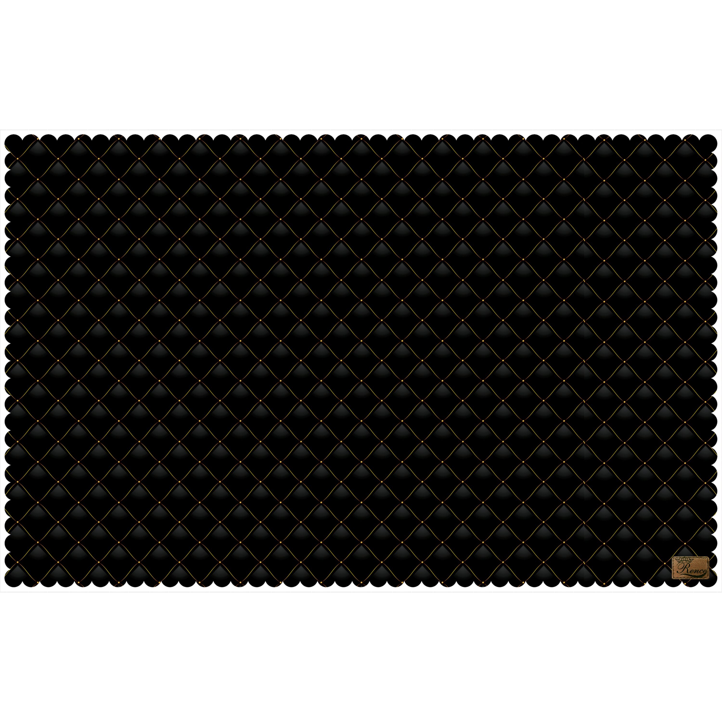 رومیزی مخمل طرح مشکی سایز 140 در 220 مدل T8-90 شرکت رنس