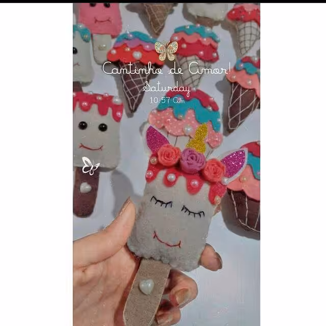 کاپ کیک و بستنی نمدی