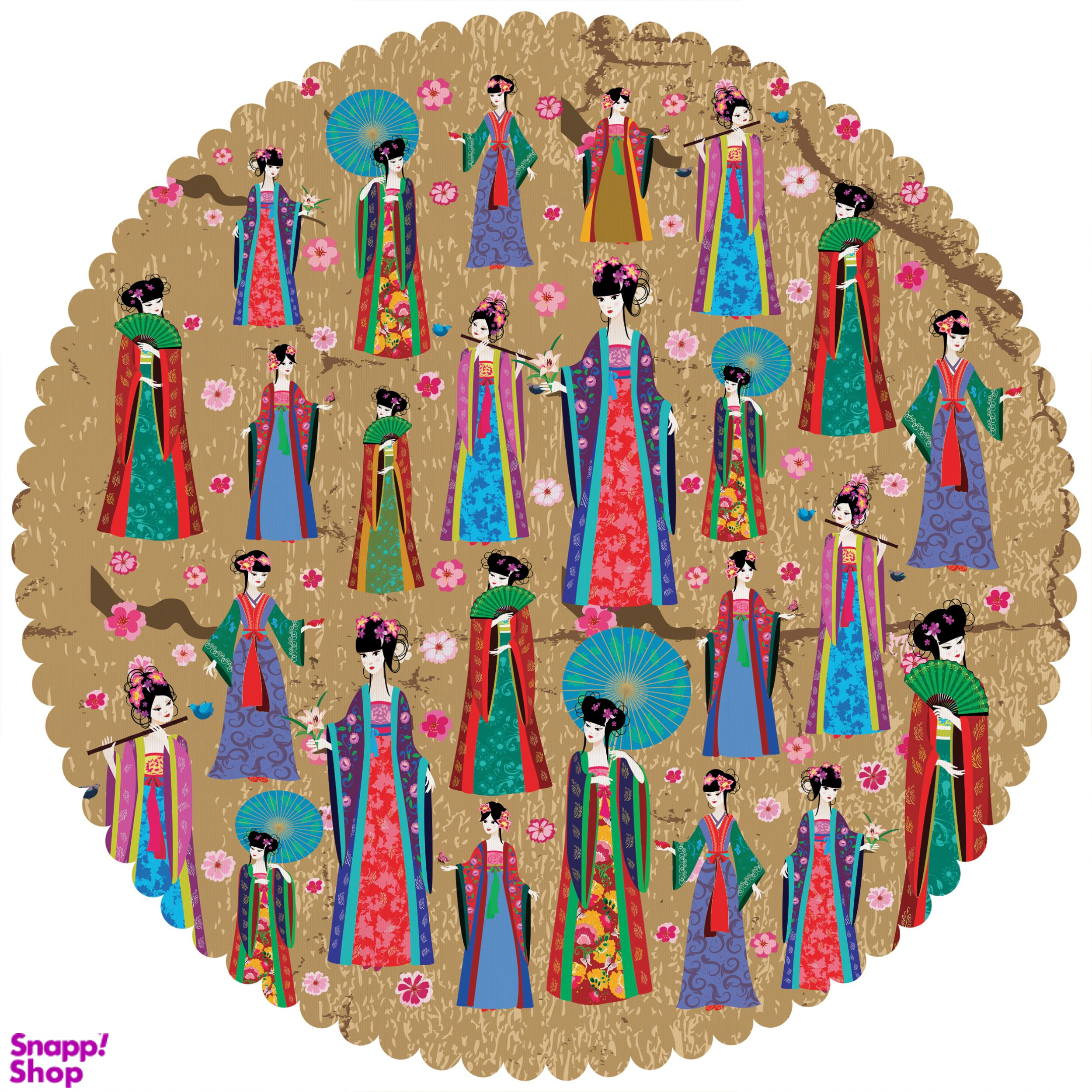 رومیزی مدل T2-42157 چند رنگ سایز 95*90*1 سانتی متر