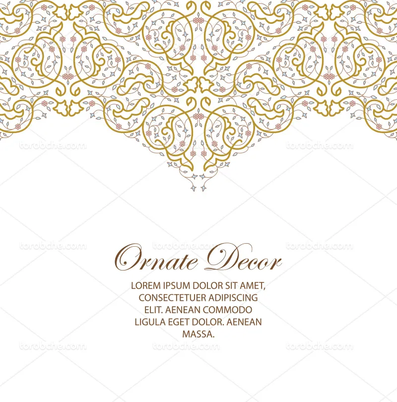 وکتور کادر سنتی و پیچک | گرافیک با طعم تربچه