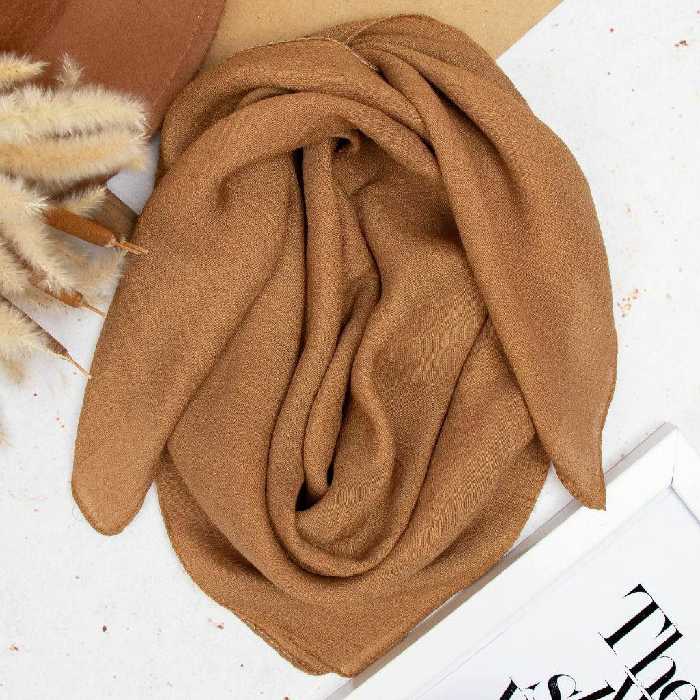 مینی اسکارف (باندانا) اسلپ رنگ نسکافه ای ارسال رایگان 