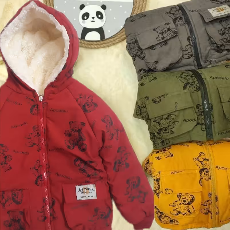 کاپشن بچگانه طرح خرس اسپرت و شیک مناسب دختر و پسر