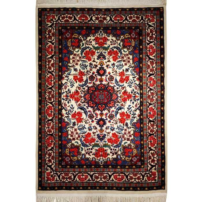 فرش دستبافت دو متری طرح گل سرخ بیجار کد 247