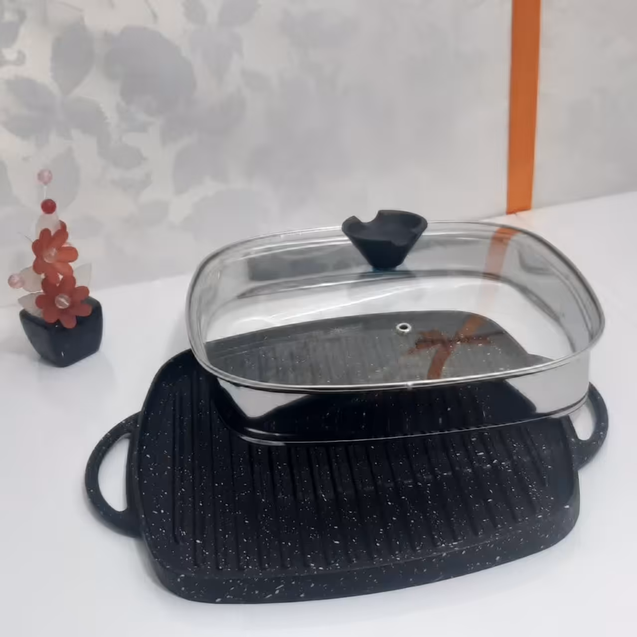 تابه دو طرفه گریل مربع 