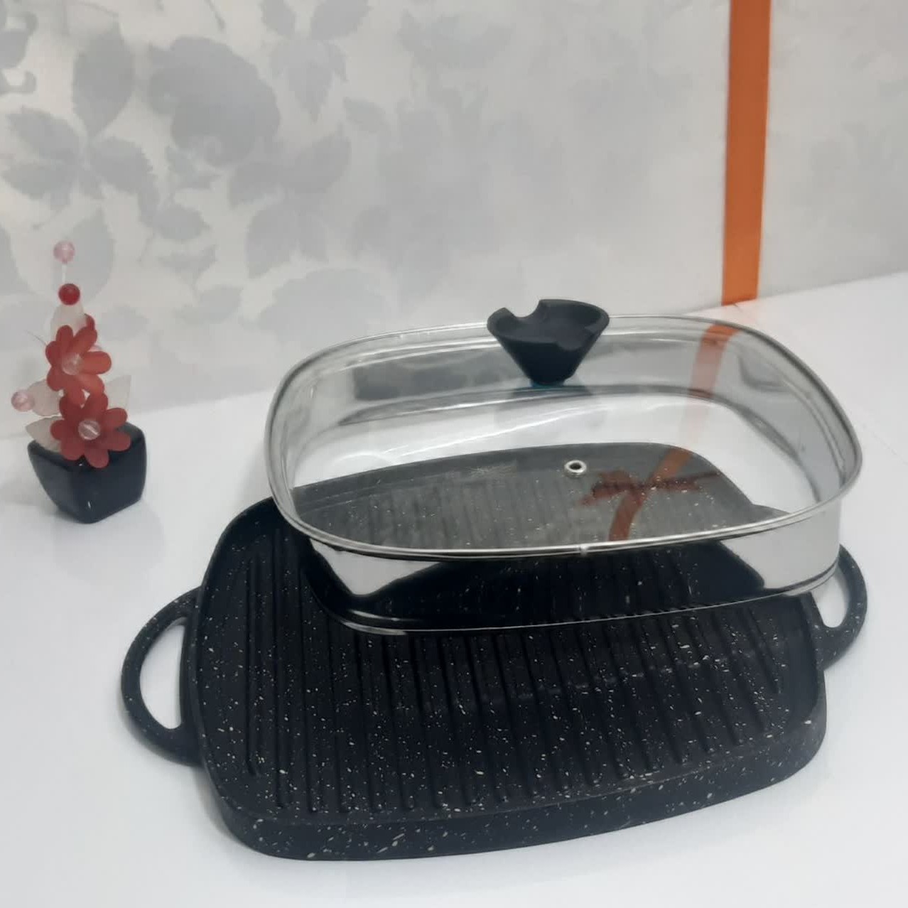 تابه دو طرفه گریل مربع 