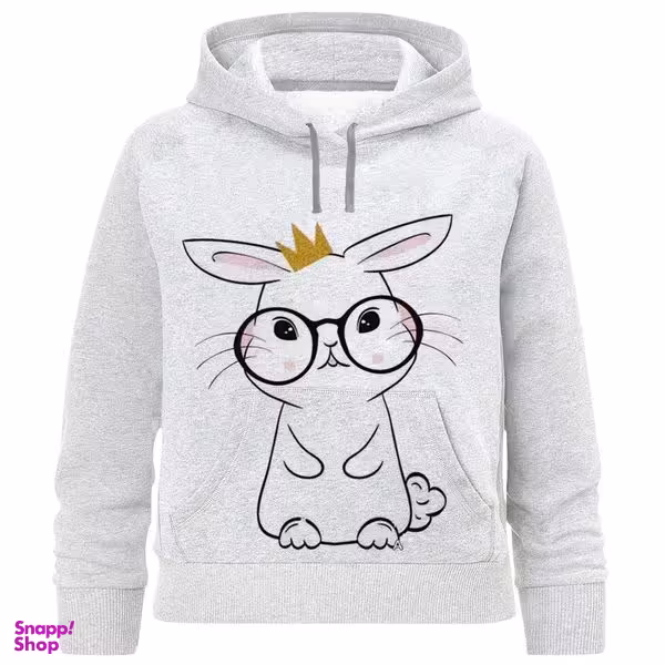 هودی دخترانه مدل خرگوش عینکی D32