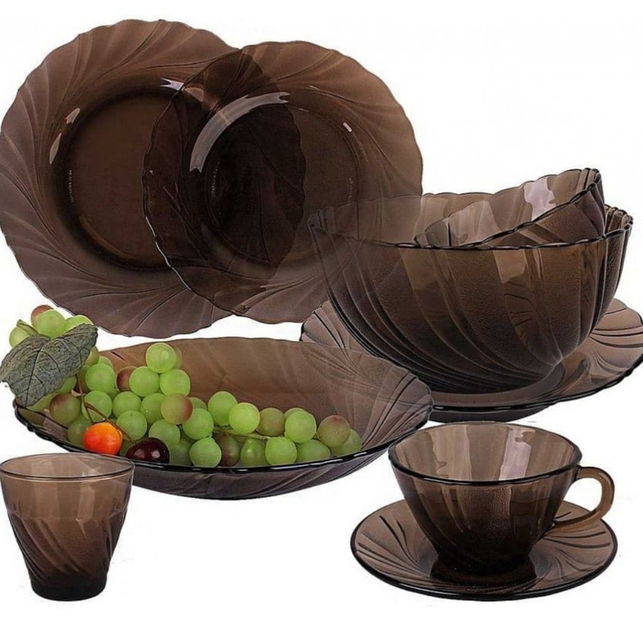 سرویس 44 پارچه دودی پیچ ( نوشابه ای ) 