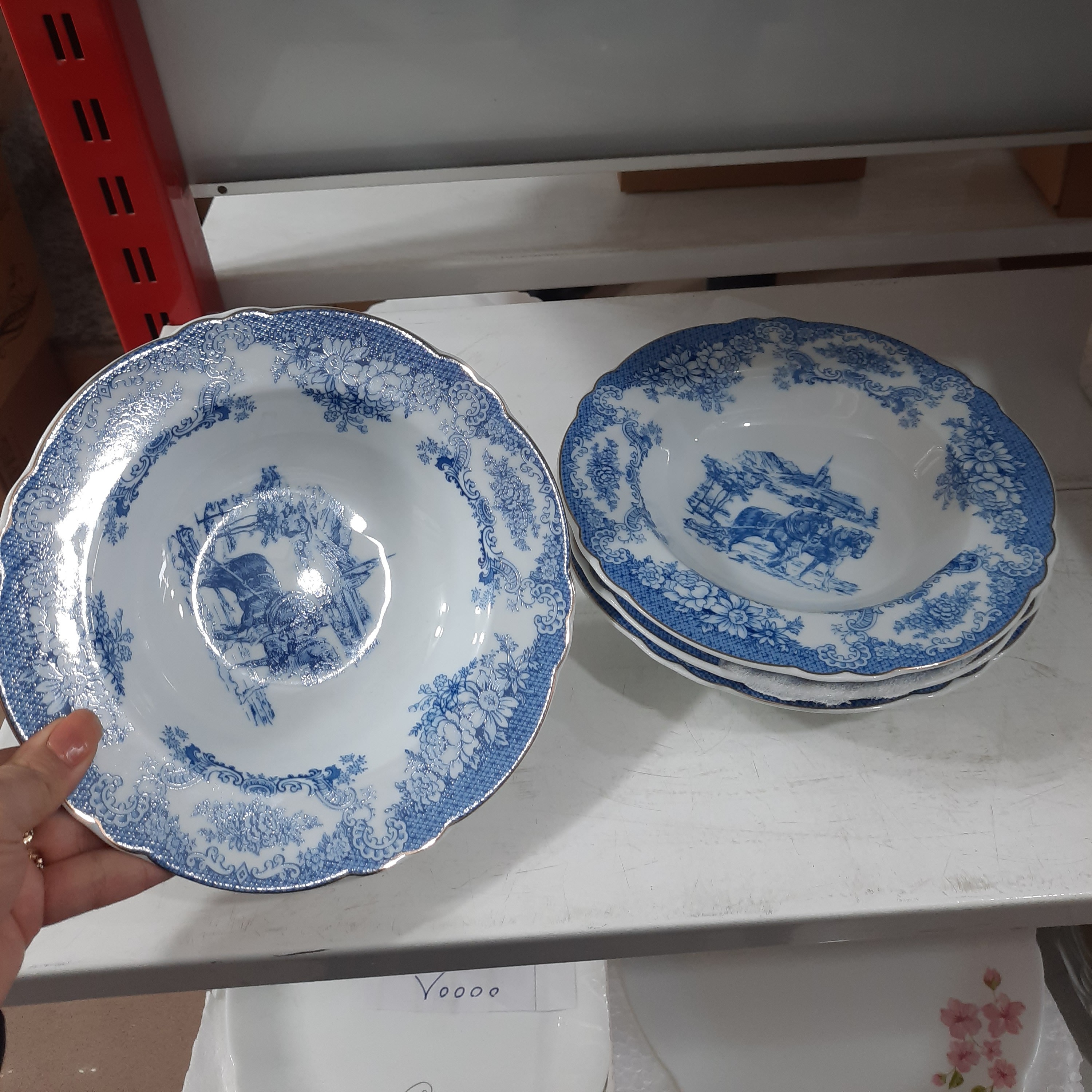 بشقاب گود چینی پردیس طرح ویلیج