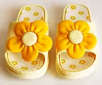 دمپایی گلی (لیمویی)