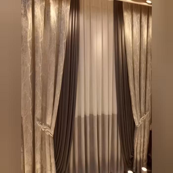 پرده کتان پولک دوزی                                           ( هزینه ارسال درب منزل )