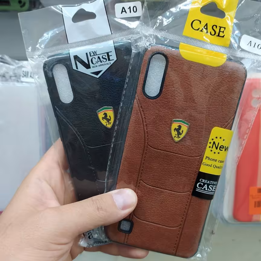 کاور گوشی سامسونگ مدل A10  جنس چرم در رنگبندی  قهوه ای