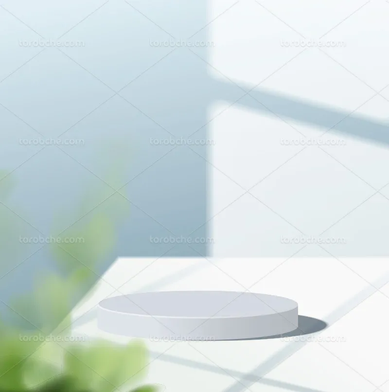 وکتور بک استیج طوسی با برگ | گرافیک با طعم تربچه