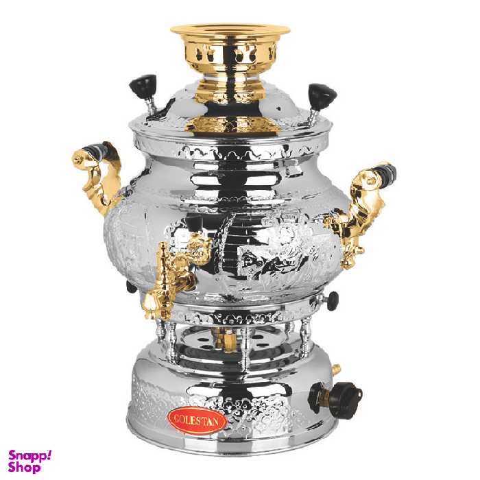 سماور گازی گلستان مدل لوکس طرح هخامنشی کد G902