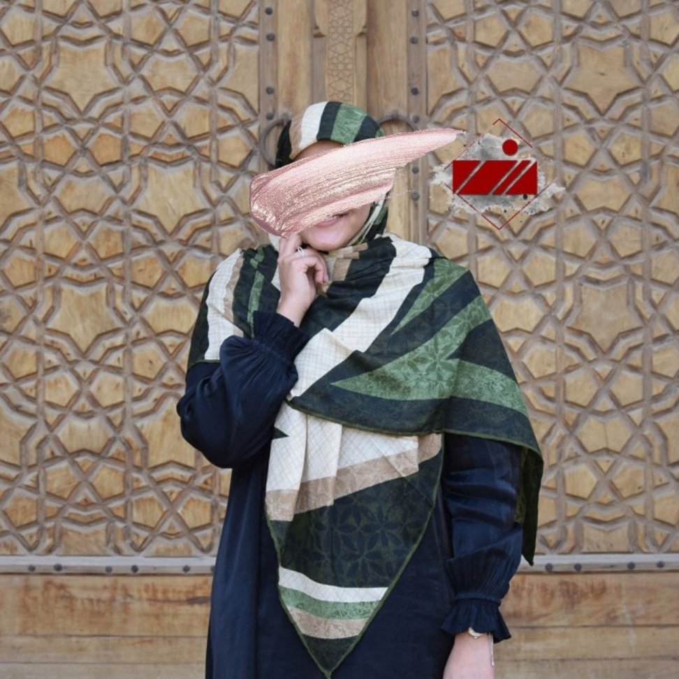 روسری نخی سبز قواره 140