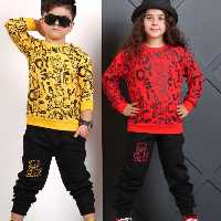 ست بلوز و شلوار اسپرت دخترانه و پسرانه پنبه عالی دورس لاکرا جدید 