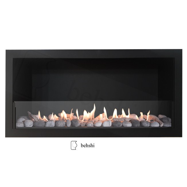 شومینه گازی دیواری قابدار ابعاد 120 در 45