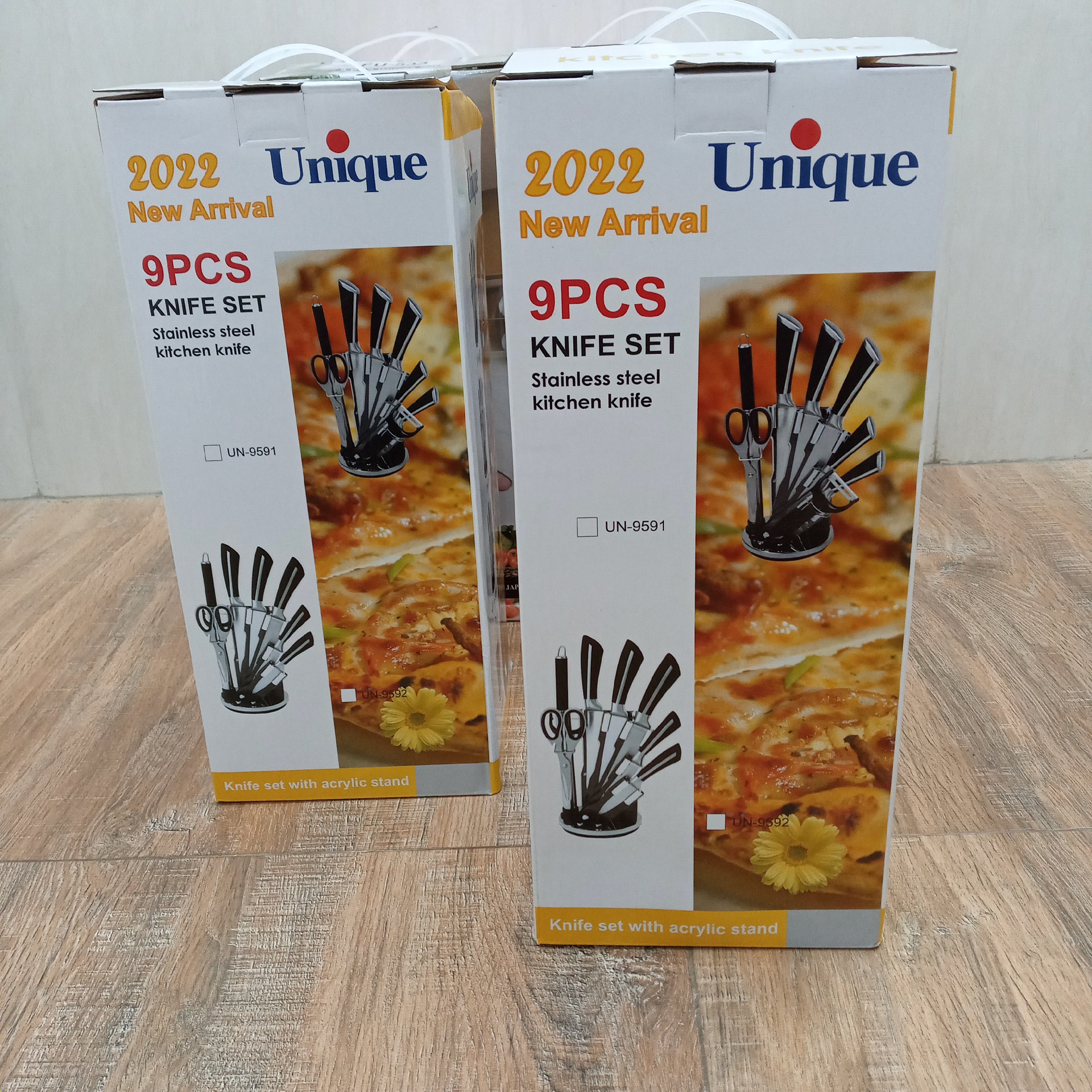 سرویس چاقو و کارد و ساطور  9 پارچه مارک یونیک جنس خیلی عالی 