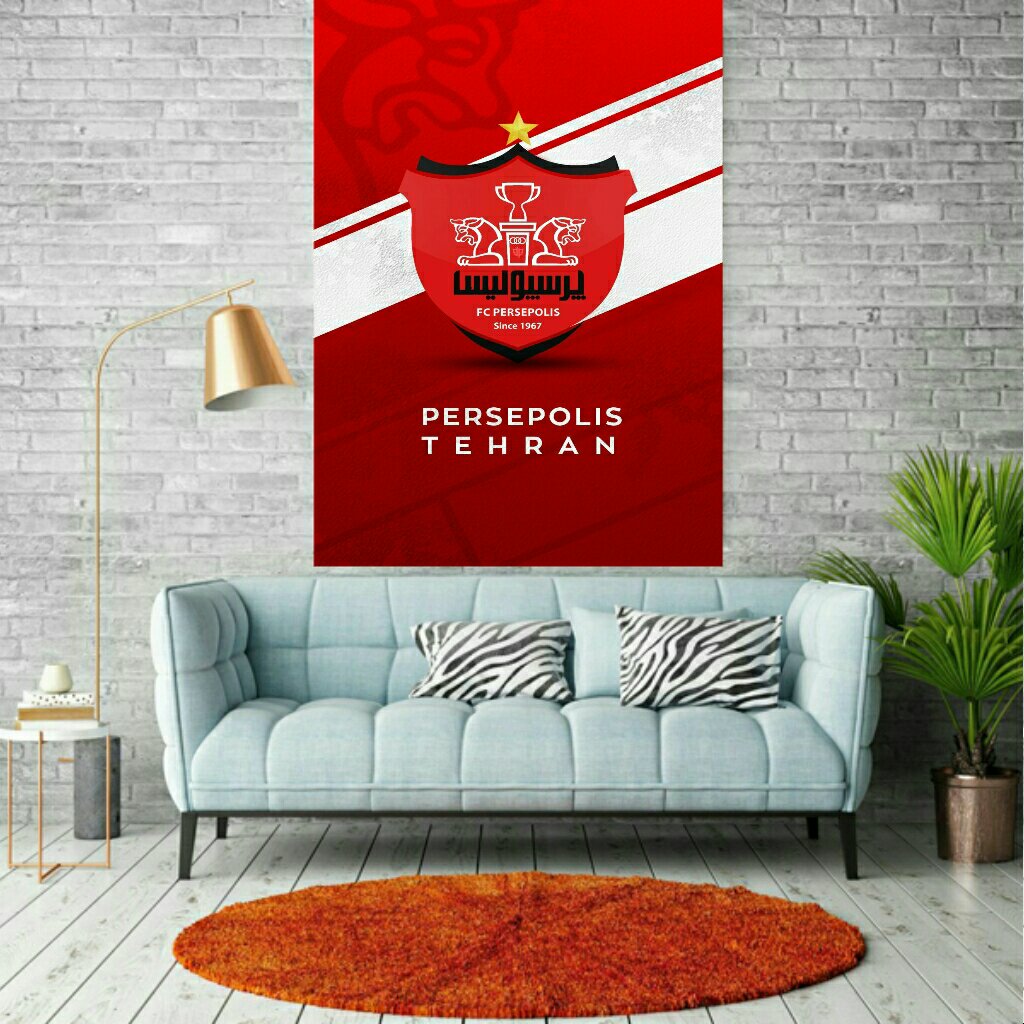 پوستر پرطرفدار طرح لوگوپرچم پرسپولیس سایز5070