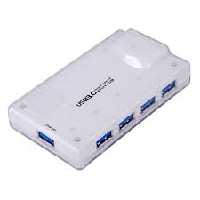 هاب 4 پورت USB3.0   پورت شارژ جداگانه همراه آداپتور فرانت