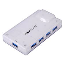 هاب 4 پورت USB30 پورت شارژ جداگانه همراه آداپتور فرانت