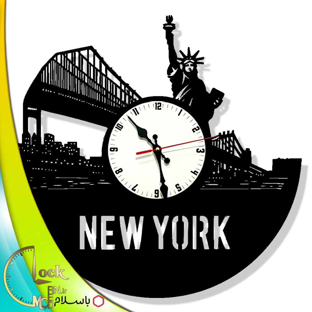 ساعت دیواری طرح نیویورک کد 869 (پس کرایه)