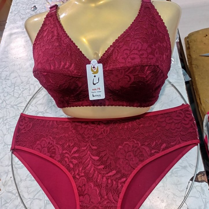 ست گیپور زرشکی سایز 75 80