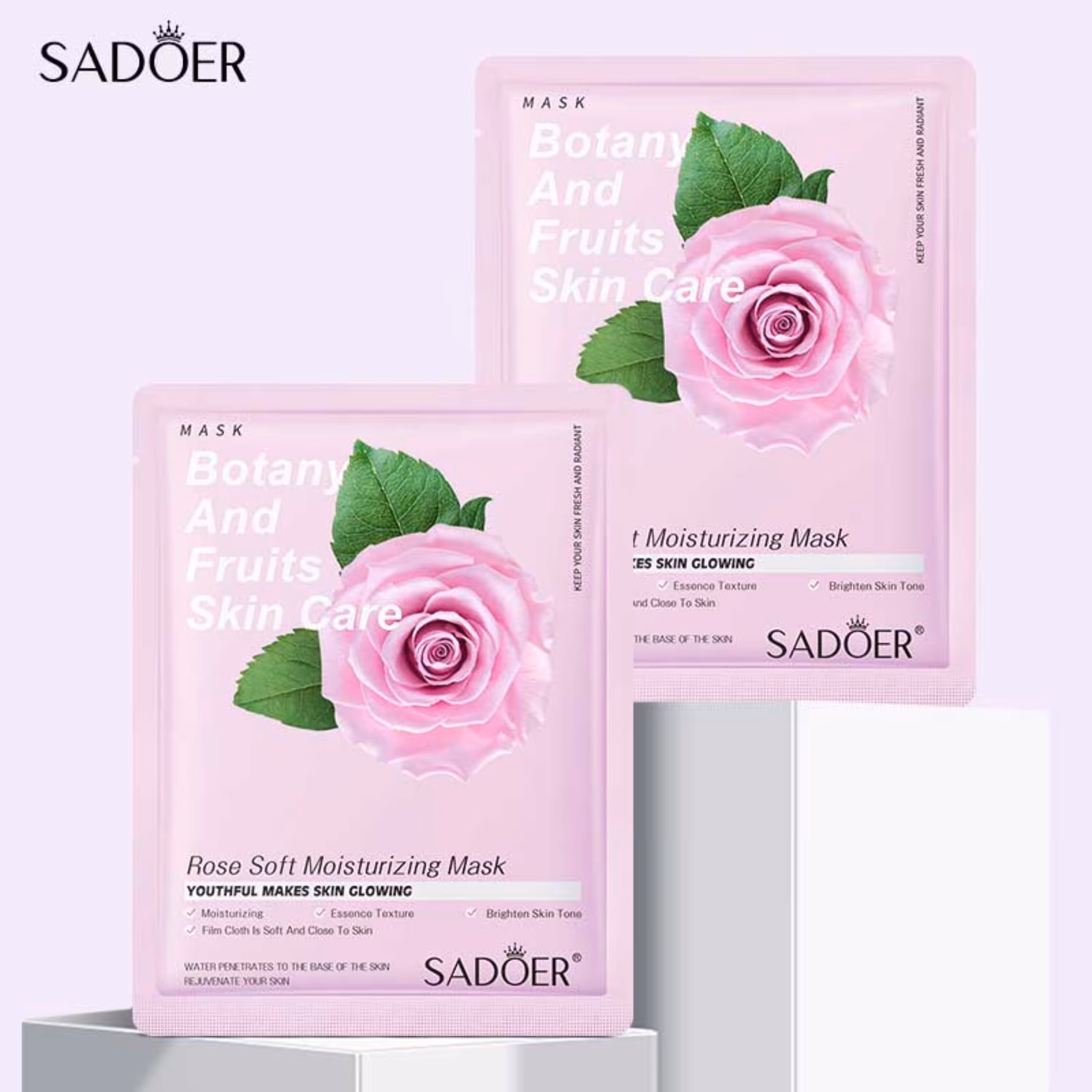 ماسک ورقه ای  عصاره گل رز سادور