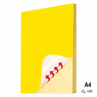 خرید کاغذ پشت چسب دار زرد سایز A4 بسته 100 برگی