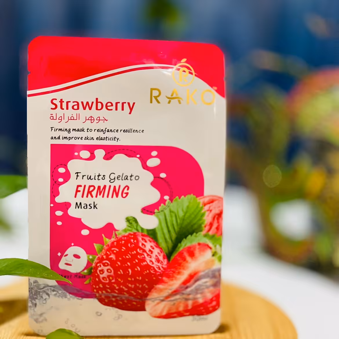 ماسک صورت ورقه ای با عصاره توت فرنگی    