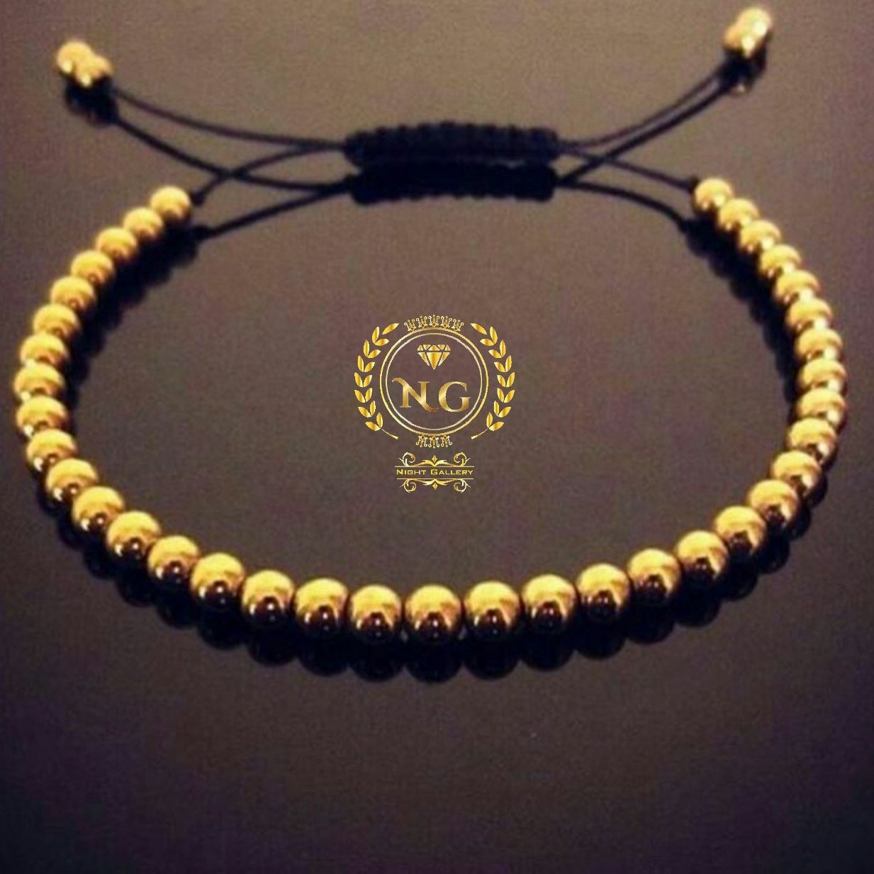 دستبند سنگی حدید طلایی