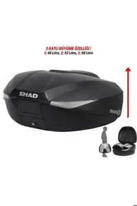 کیف موتورسیکلت MOTO TEZ SHAD SH 58X 3 STAGE MOTORCYCLE TOPCASE Shad