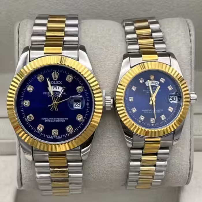 ست زنانه و مردانه رولکس باهم ساعت کلاسیک