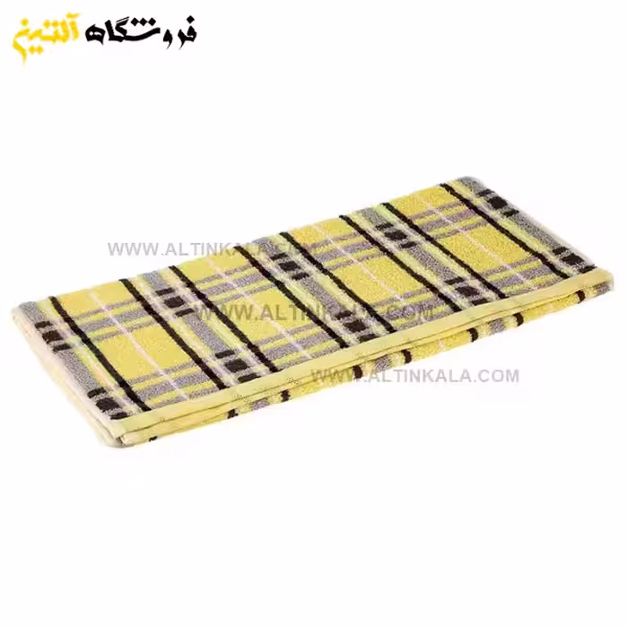 حوله دستی برق لامع مدل مدرن زرد 40×80