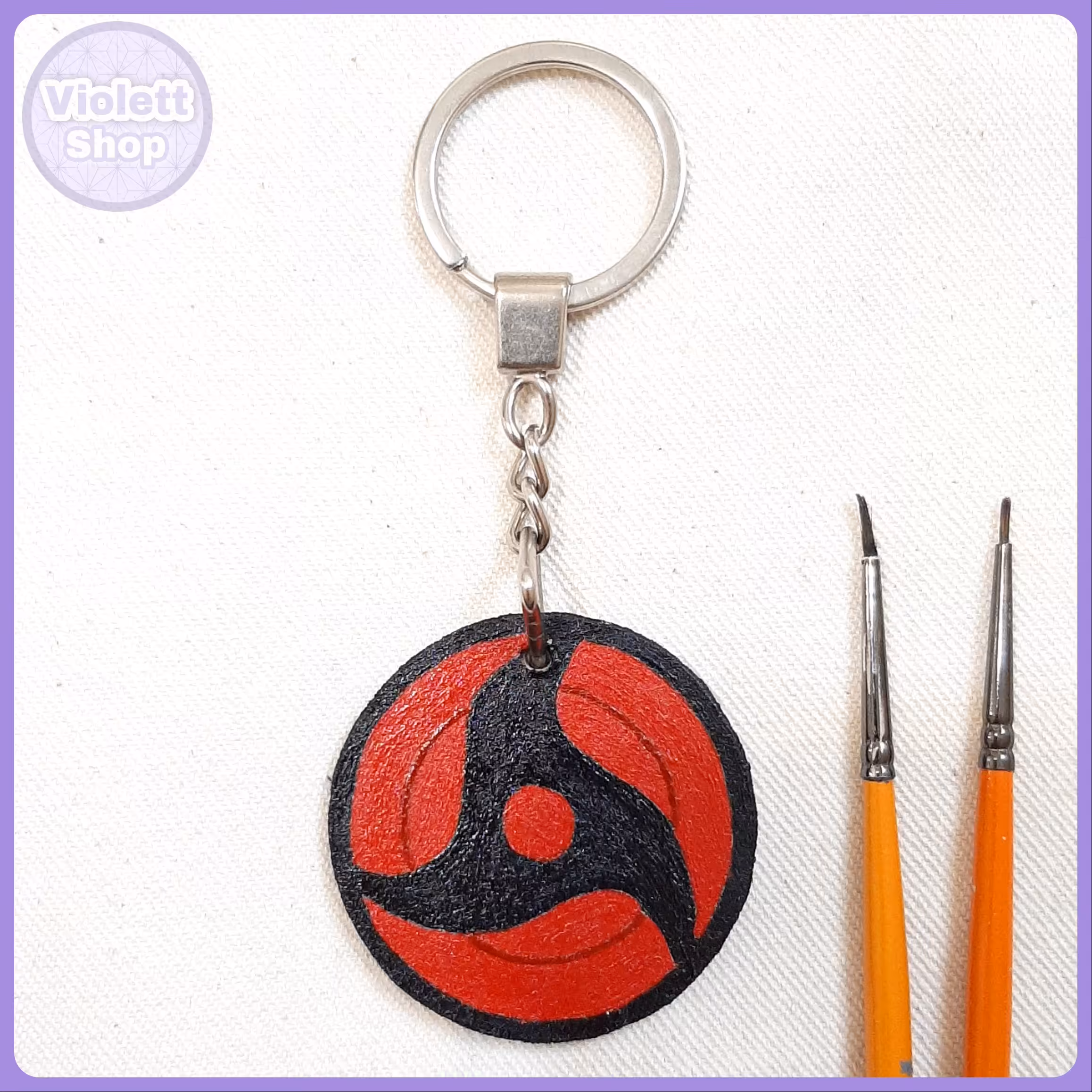 جاکلیدی چوبی انیمه ناروتو طرح مانگکیو شارینگان ایتاچی