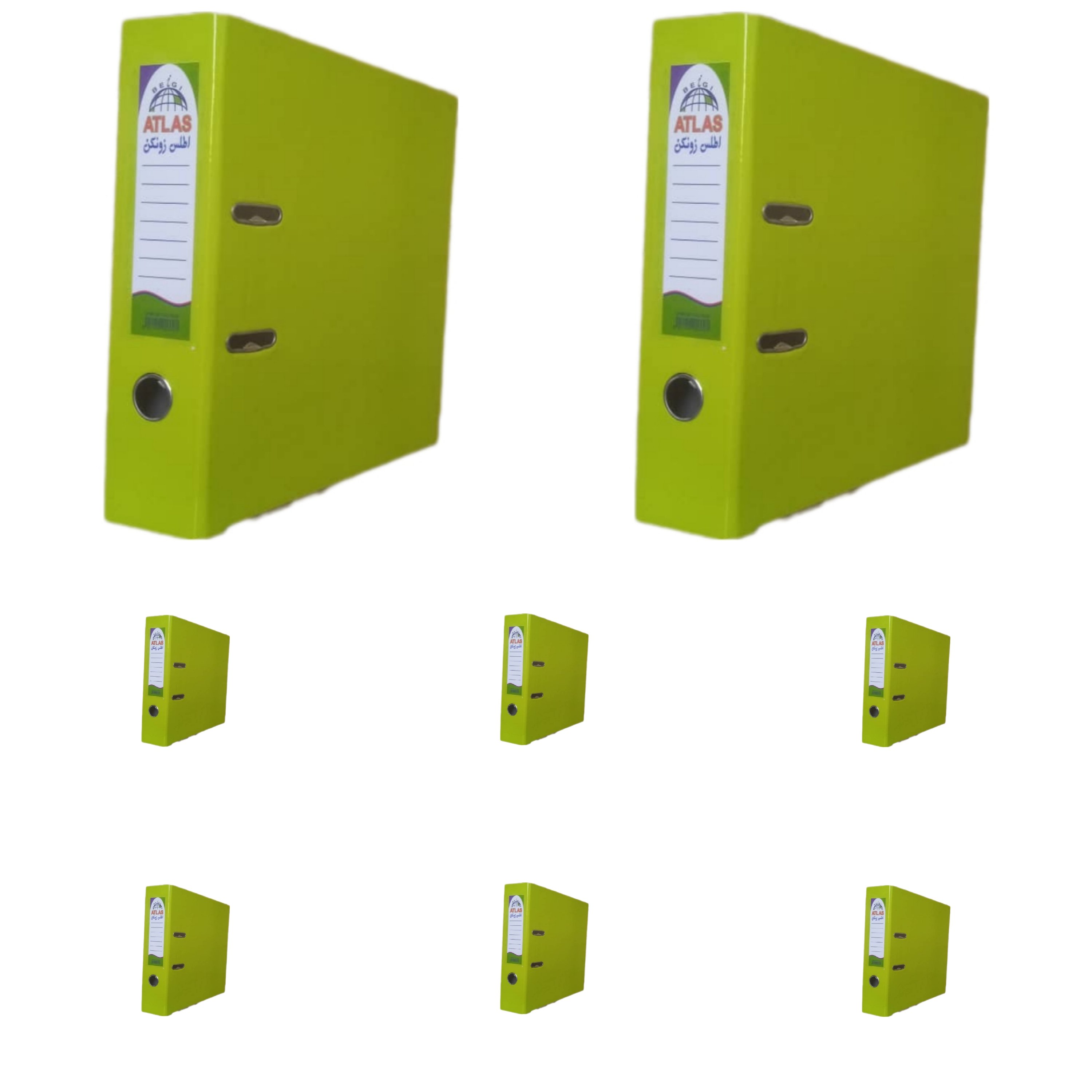 زونکنA4 سلفونی لبه فلزی تیگل دار سبز فسفری ( بسته 8 عددی)