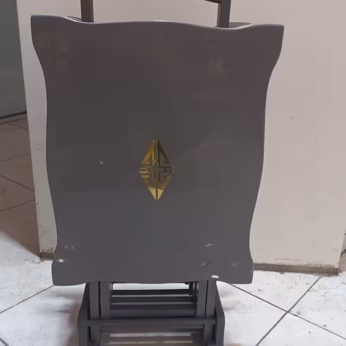 میز عسلی چمدانی طوسی چوبی سه لایه پولیش ضد آب و ضد خش  کیفیت درجه یک