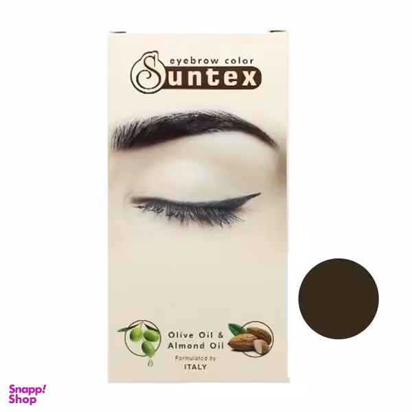 کیت رنگ ابرو سانتکس (Suntex) شماره E7.2 رنگ بلوند زیتونی متوسط حجم 30 میلی‌لیتر