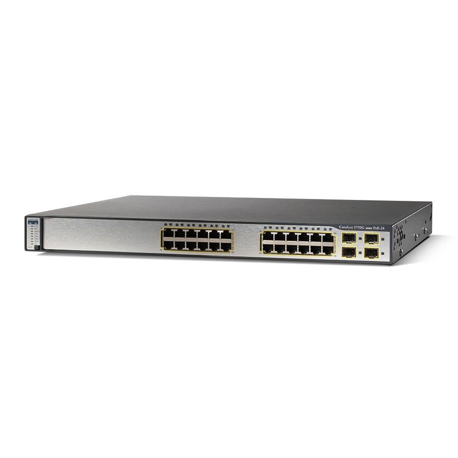 قیمت و خرید سوييچ 24 پورت سیسکو مدل WS-C3750G-24PS-S | یاس ارتباط