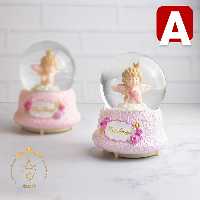 گوی موزیکال پمپی فرشته صورتی