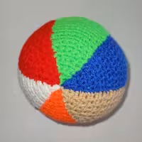 توپ بافتنی رنگارنگ 
دست بافت