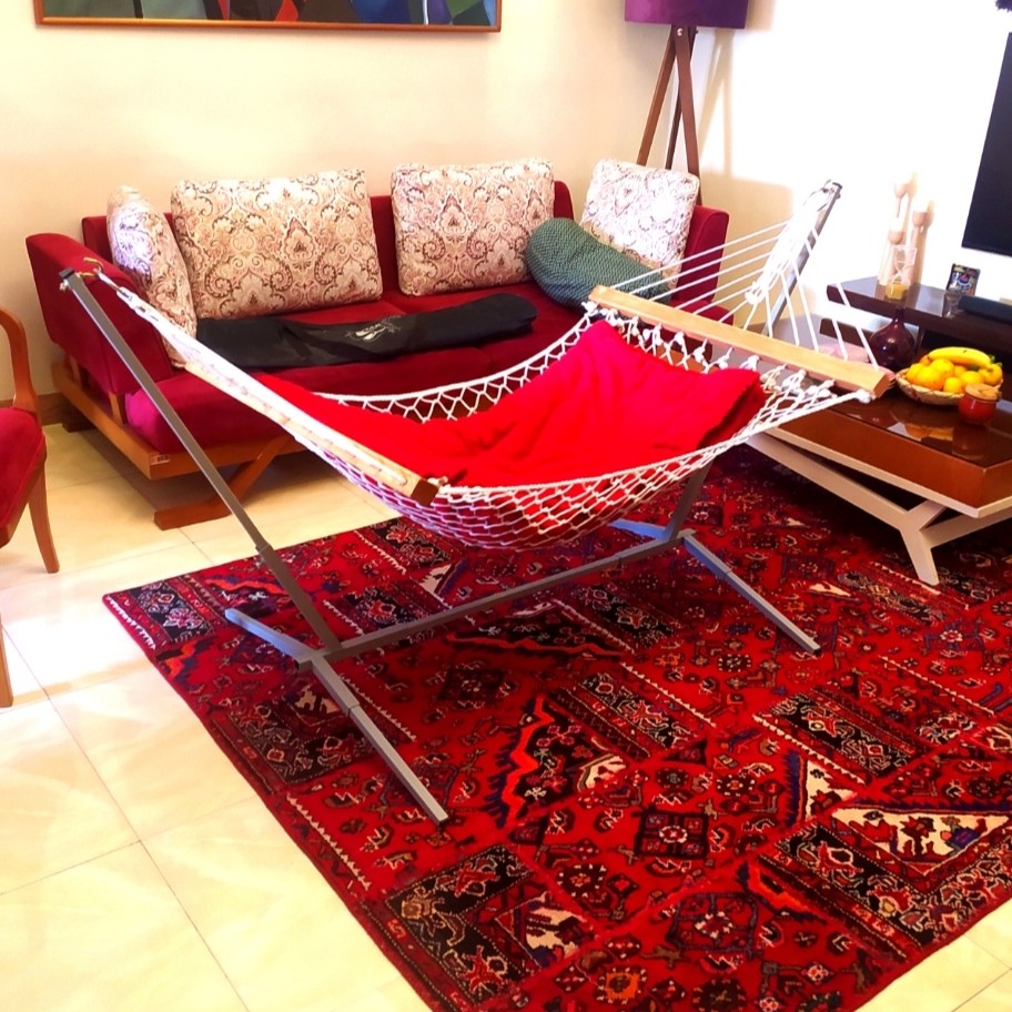 گهواره ننو سنتی دستبافت لمتاب( طناب ابریشمی ) قابل استفاده از 1 ماهگی تا 7 سالگی  