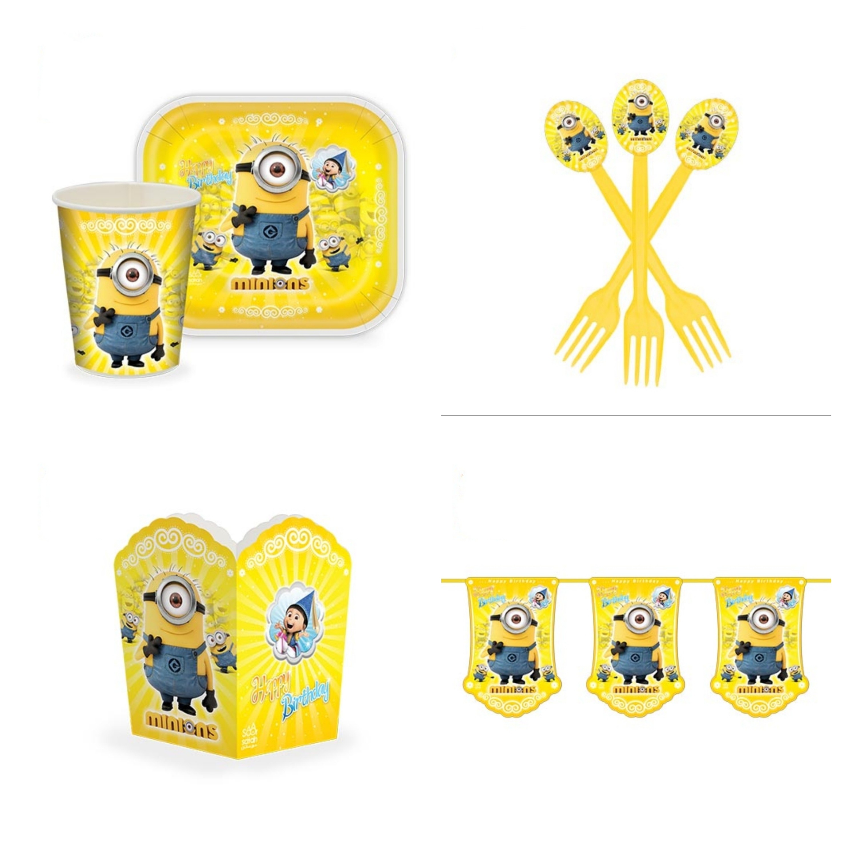 پک اقتصادی تم تولد مینیون دو 24 نفره