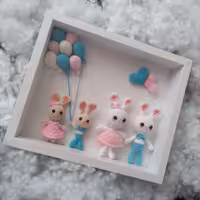 باکس خرگوش بافتنی 4 تایی 